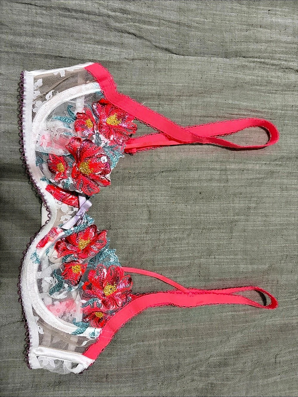 Maeve & Bo Floral Bra in Pink & White Size XS Like New